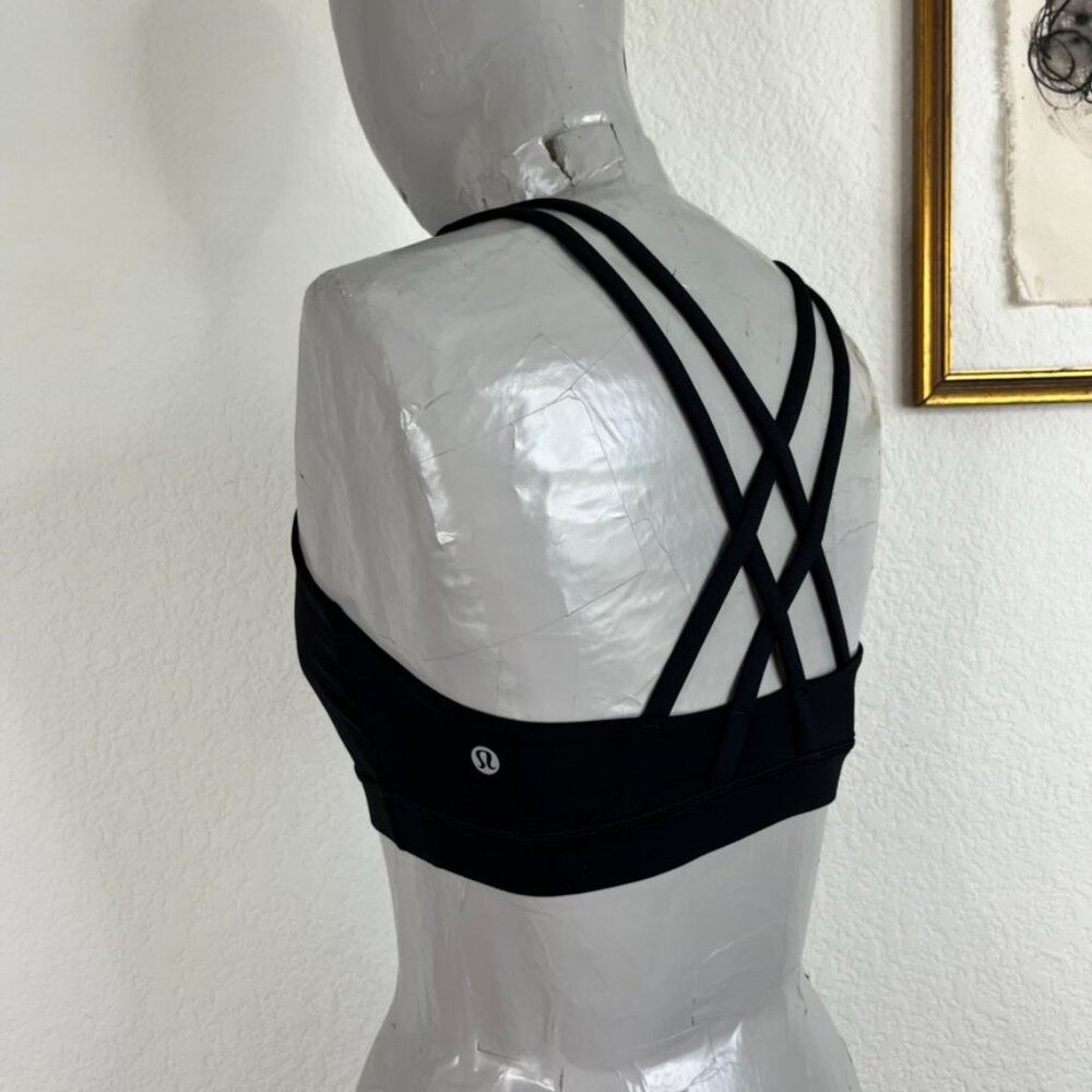 Lululemon Energy Bra X Cross Strap Black Noir Sports Bra